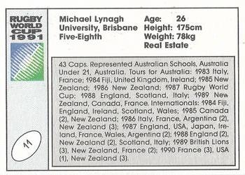 1991 Regina Rugby World Cup #11 Michael Lynagh Back